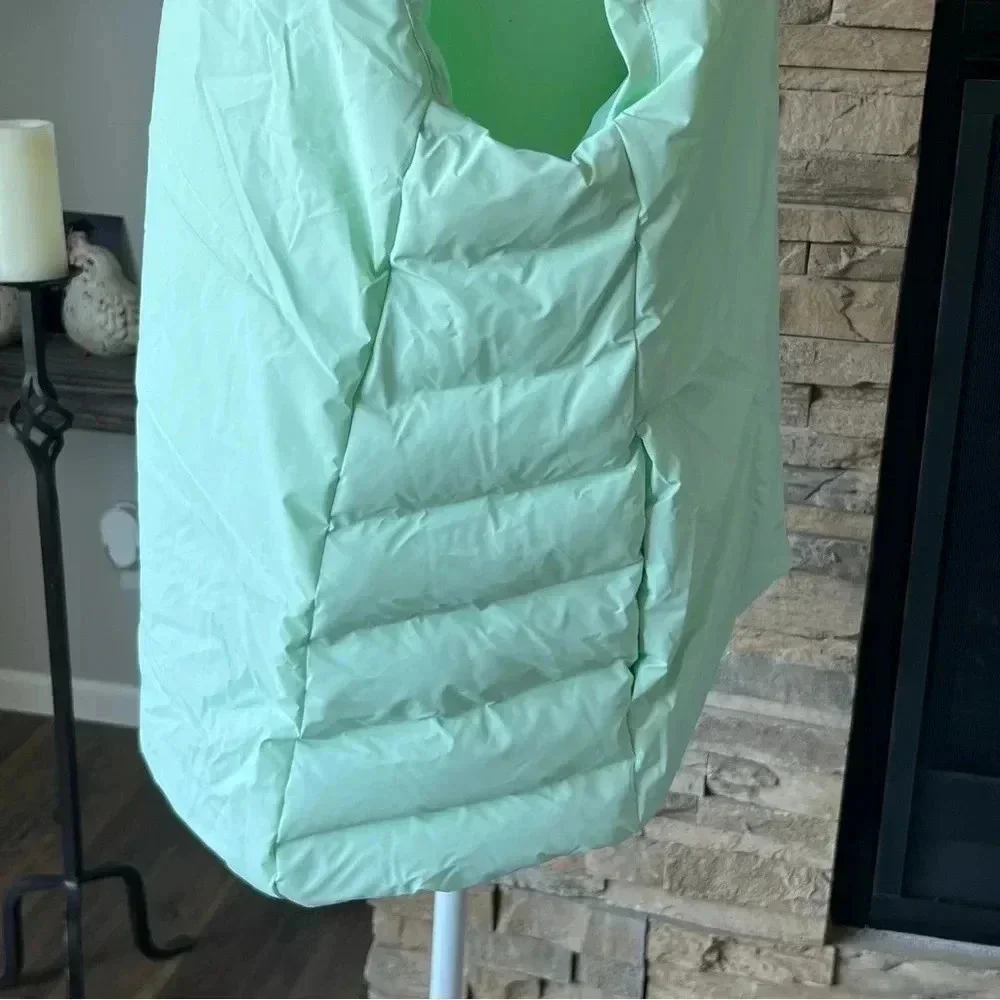 NWT Rains Loop Vest Waterproof, Windproof Hood Mineral Green Large Full Zip